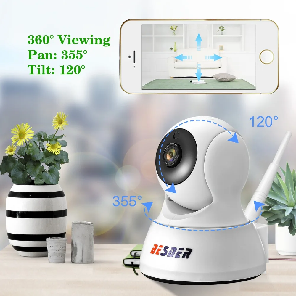 IP камера BESDER ONVF 720P беспроводная с функцией панорамирования и наклона|wi-fi baby