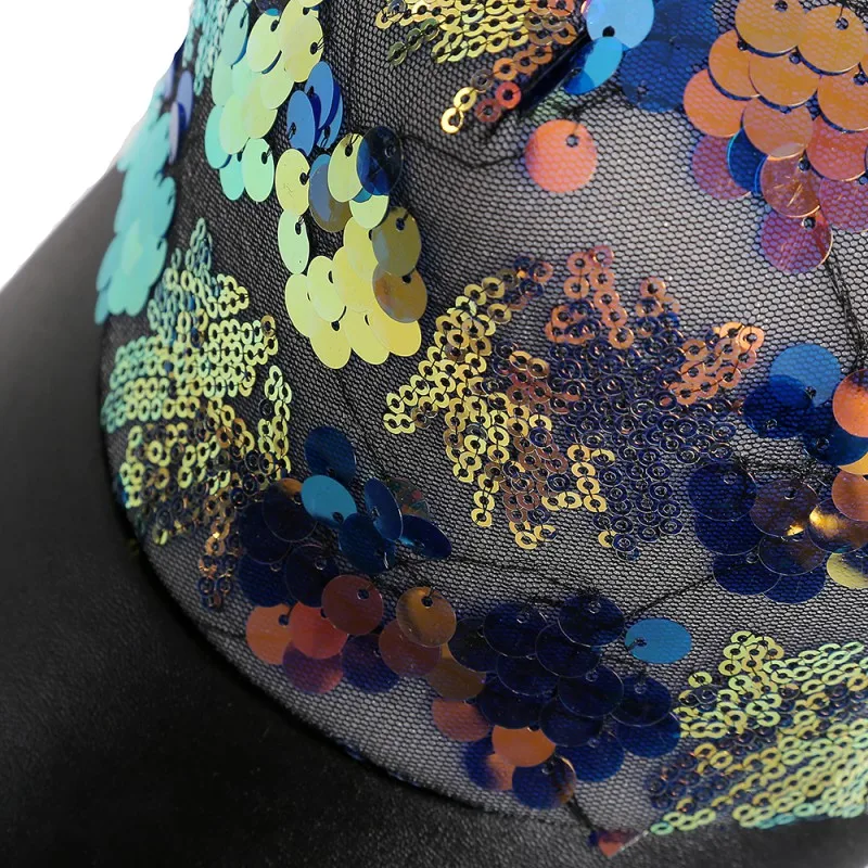Унисекс однотонные разноцветные блестки сшивание Diy Сетка марлевая крышка Солнцезащитная шляпа весна осень летняя кепка-бейсболка