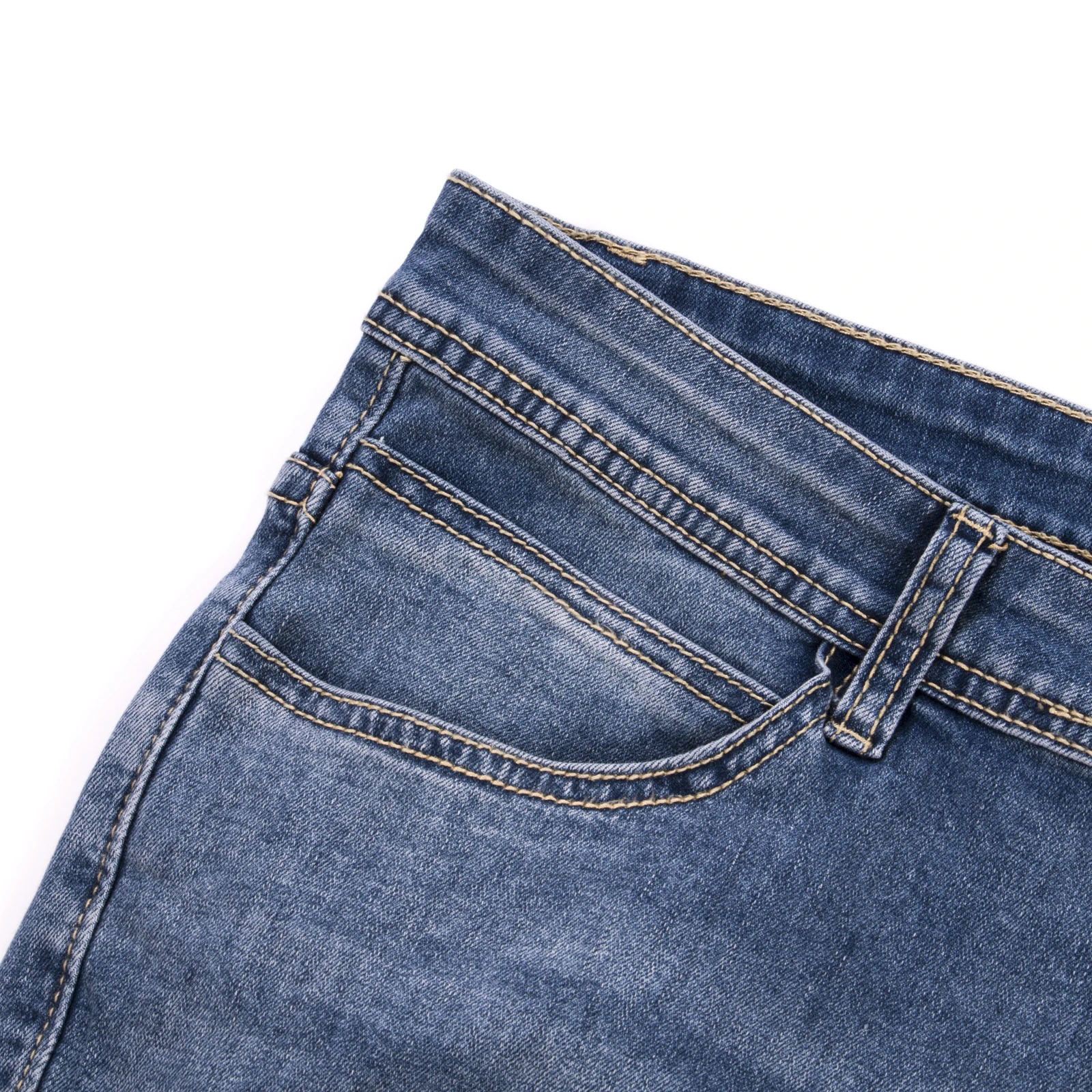 

Plus Size Men's Ripped Jeans Solid Color Middle Waist Long Pencil Pants Skinny Casual Trousers Male Hip Hop Denim Pants