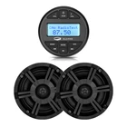 Морской Bluetooth стерео Лодка Радио Аудио система FM AM цифровой медиаприемник MP3 Автомобильный плеер + 6,5 дюйма морской динамик для RV яхты
