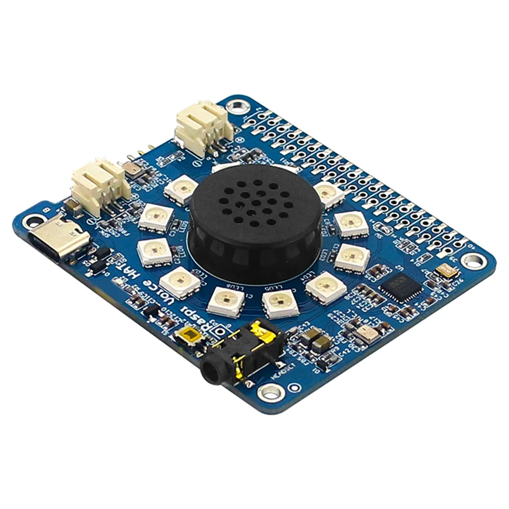 

Recording Dual Mic 1W Module Expansion Board Computer Amplifier Audio With RGB LED WM8960 Type C 4B Voice HAT
