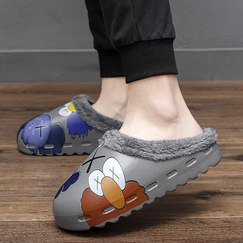 2020 зимние мужские хлопковые тапочки для влюбленных мягкие плюшевые удобные