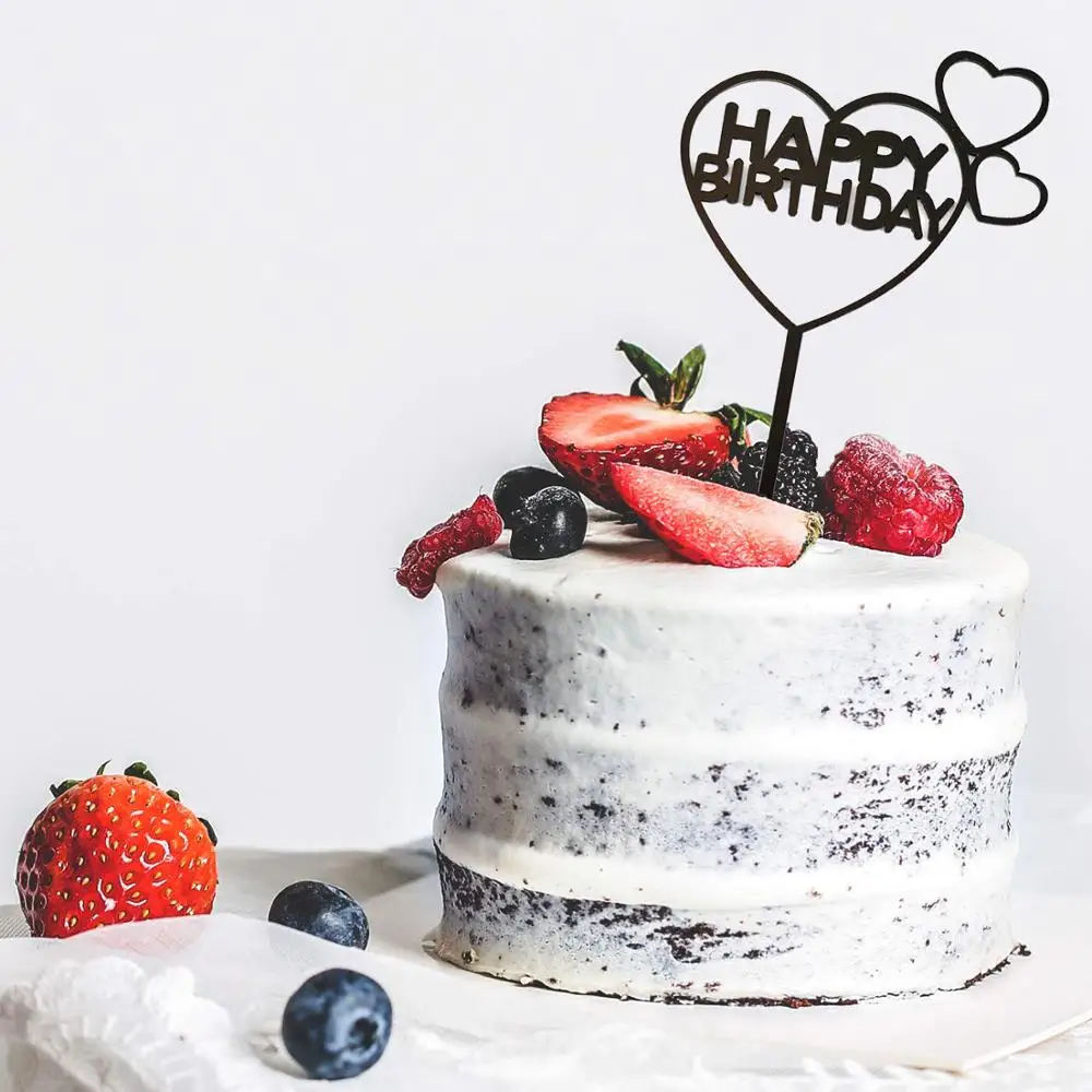 1 шт. Новый Топпер для торта звезды милое сердце любовь акриловый торт на день