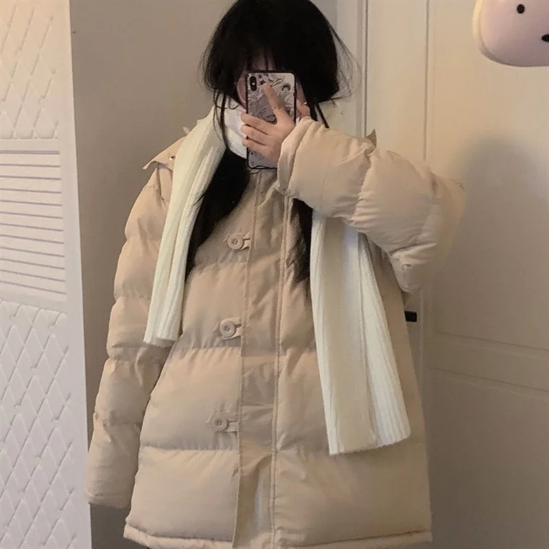 

Winter Clothes Autumn Women Hooded Parkas Down Cotton Coat Jackets for Women 2021 Female Midi Jacket Chaquetas Para Mujer HLY177