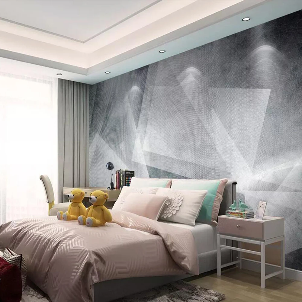 Milofi custom 3D wallpaper mural Nordic abstract geometric lines background wall living room bedroom decoration painting wallpap |
