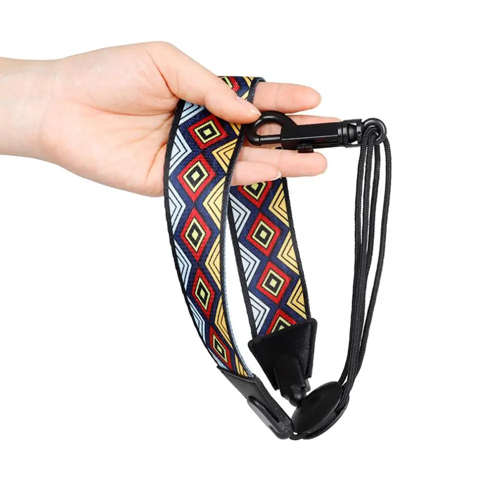 Черный Окантованный Алмазный Узор Полиэстер для саксофона на шею ремень цветной