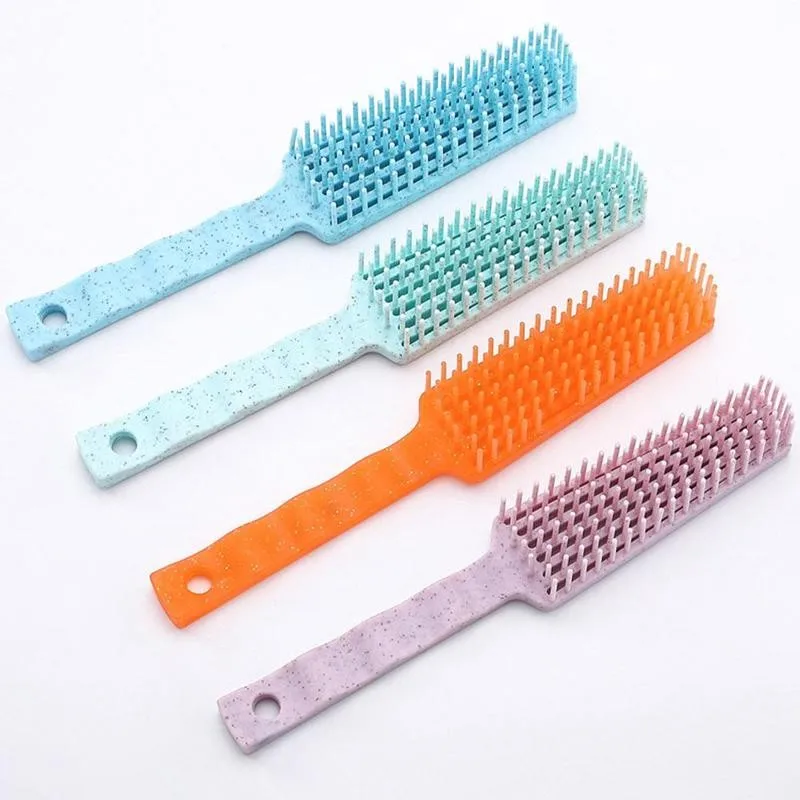 

Curling Comb Detangling Brush Massage Anti-knot Anti-static Hair Brush Wheat Straw For Salon Styling Bathroom Accessories Tools