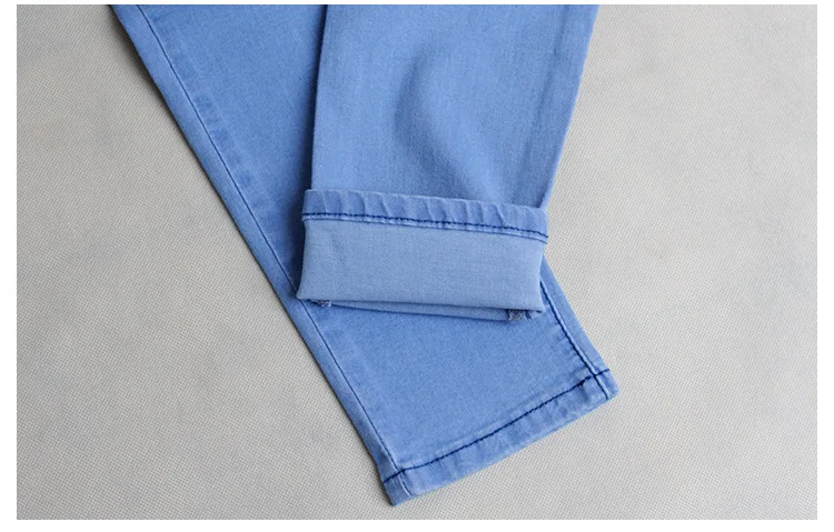 Strech Рваные джинсы Для женщин Брюки зауженные выше колена с большими отверстиями