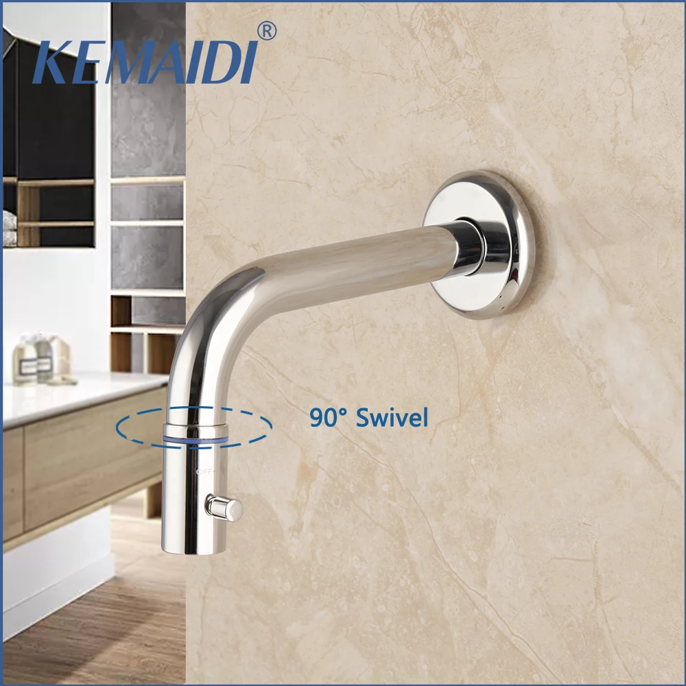Смеситель для раковины KEMAIDI хромированный кран с носиком ванной комнаты