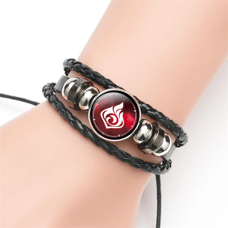 Game Cosplay Genshin Impact Weapon Prop Eye of God Water Wind Thunder Fire Rock Ice Element Luminous Bracelet Anime Jewelry Gift |