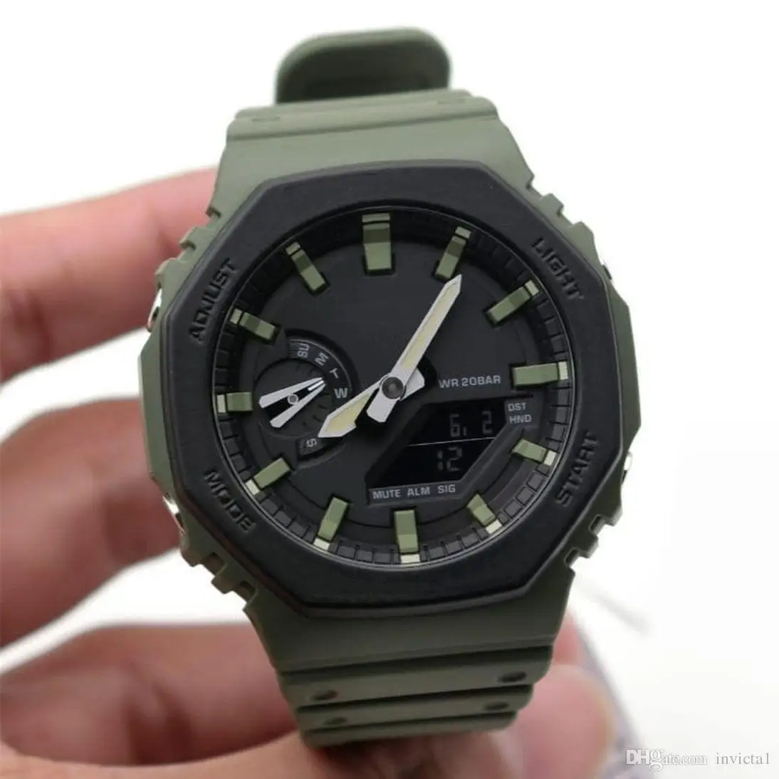 hot selling brand new 2100 led digital multifunction watch causal sport wristwatch dual display silicon strap for women men free global shipping