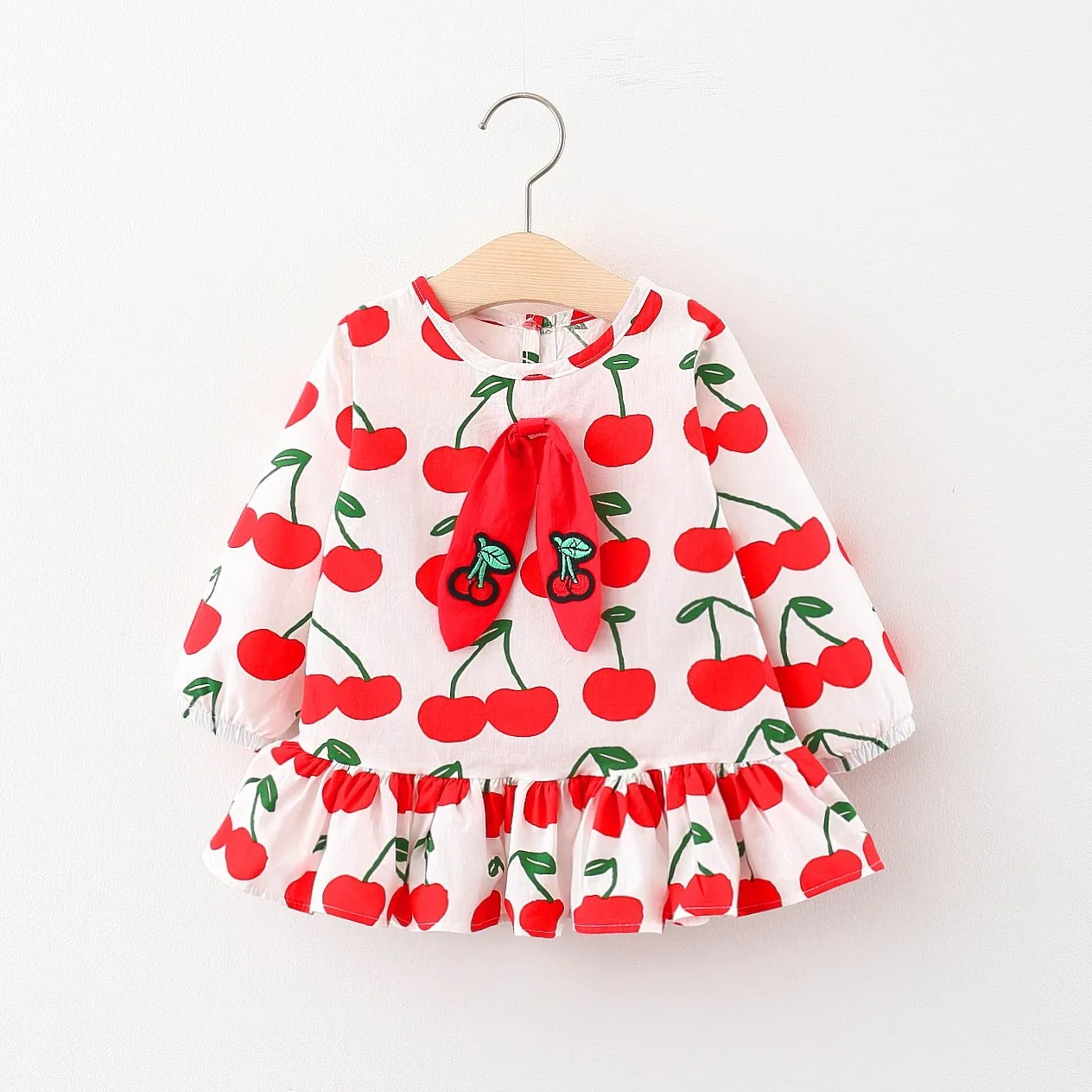 

Newborn Baby Girls Long Sleeve Floral Dress Fashion Dress For Kids Girls Spring Autumn Clothing