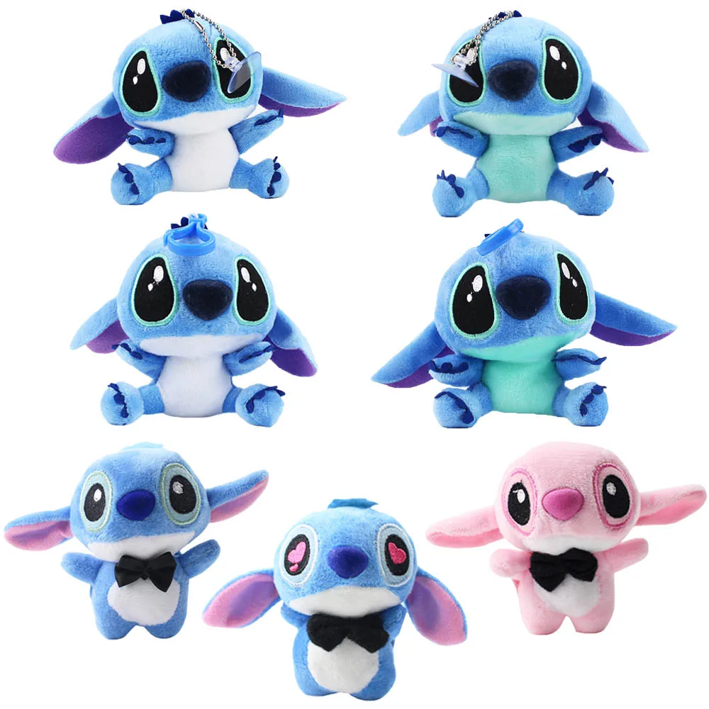 Детские плюшевые игрушки куклы с брелоком-присоской 10 см мягкие набивные для