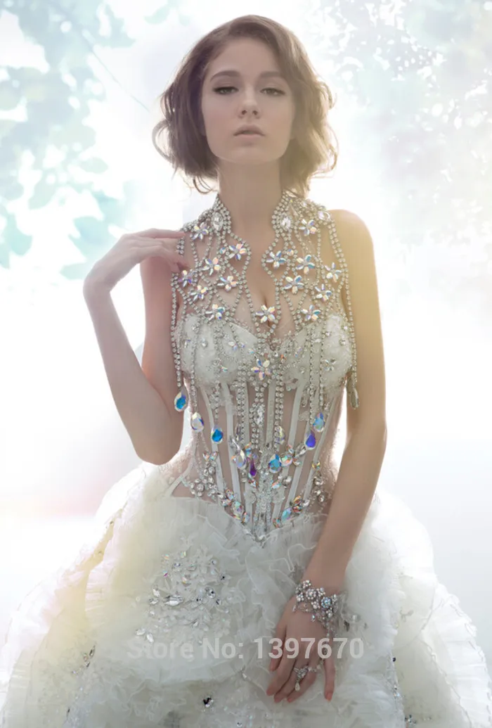 Стеклянная цепочка Ss6 со стразами для свадебного платья 1 ряд 10 ярдов компактная