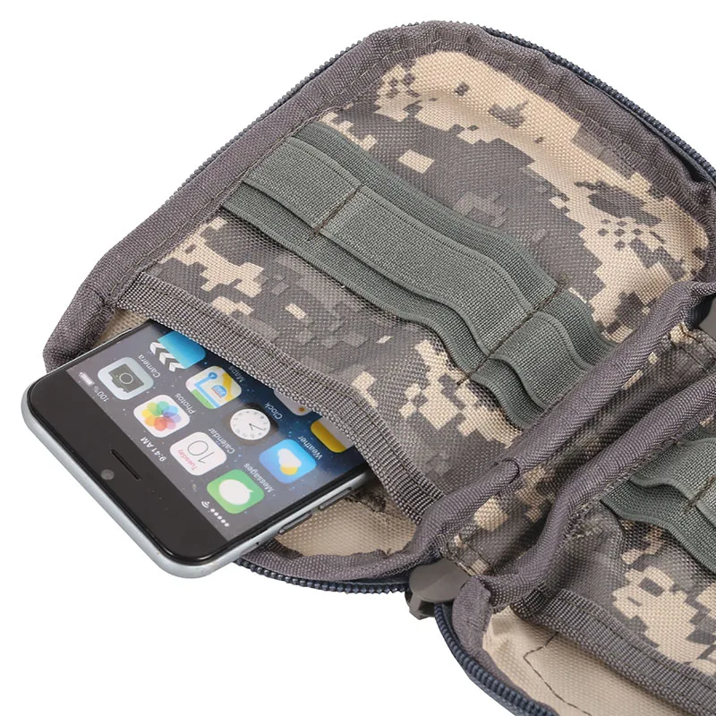 Открытый военный EDC Molle Чехол поясная сумка камуфляжная Водонепроницаемая нейлоновая многофункциональная Повседневная Мужская поясная сумка чехол для телефона