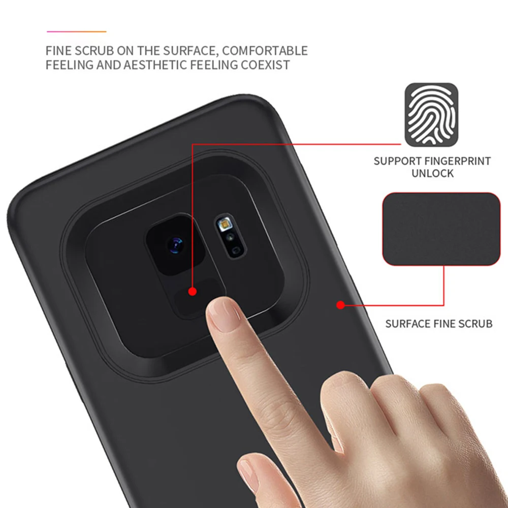 Чехол с зарядным устройством для Samsung Galaxy S9 S8 Plus умный чехол внешним