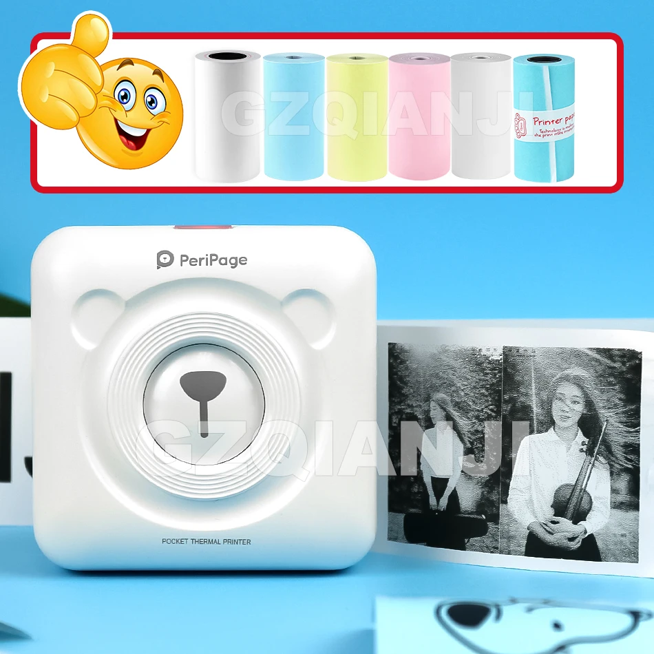 304 dpi Peripage мини фото Bluetooth принтер карманный фотопринтер для мобильного телефона Android и iOS подарки для детей и женщин