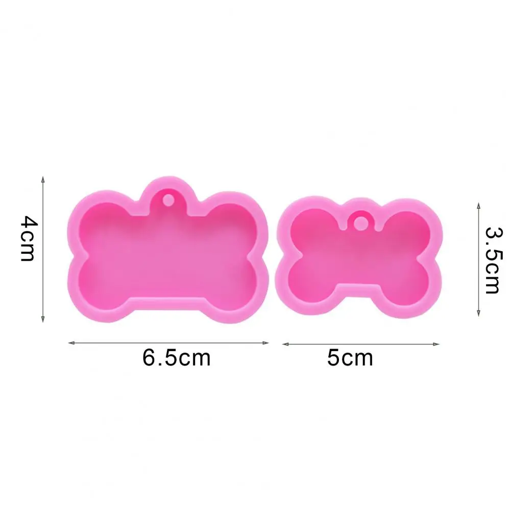 

Crystal Shiny Dog bone Silicone Keychain Mold Epoxy Resin Mould Unique Dog Tag Molds Handmade DIY Jelly Making