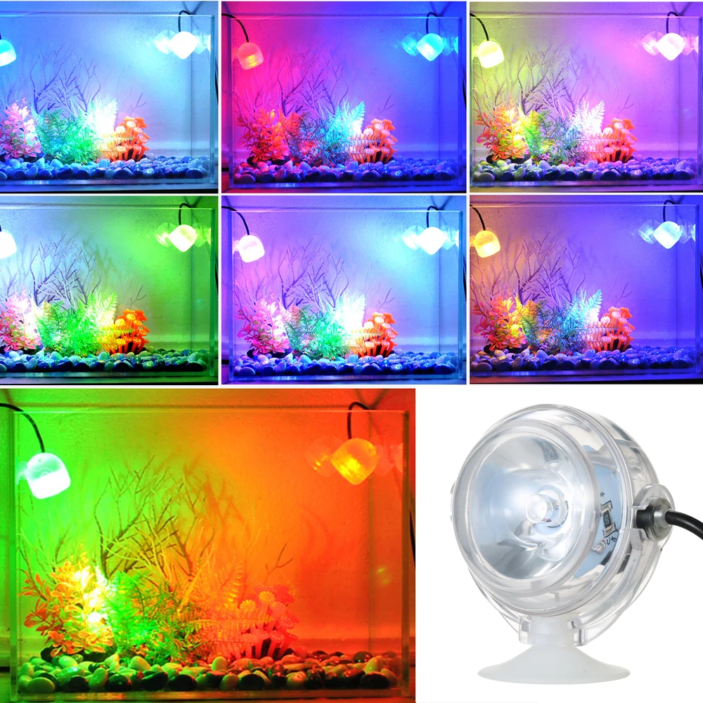 5V Colorful Aquarium LED Lighting Waterproof Submersible Light Underwater Electronic Fish Tank Lamp EU | Дом и сад