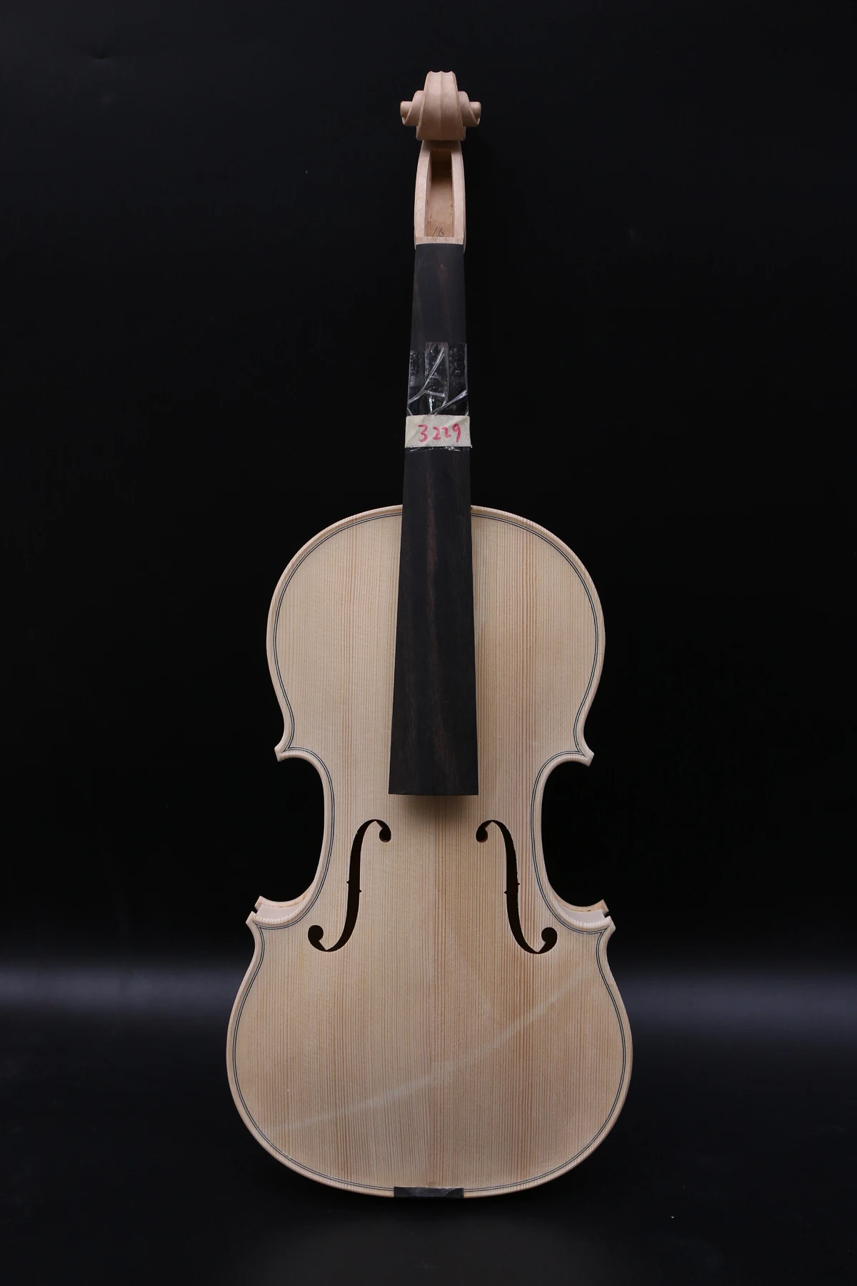 Недостроенная скрипка 4/4 полноразмерная белая с пламенем Кленовая ель дерево