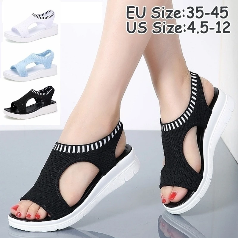 

Women Sandals Summer Women Shoes Breathable Lightweight Tennis Shoes for Women Flat Sandals Sandale Femme Sandalias Mujer 35-45