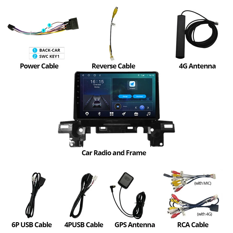 

2DIN Android 10.0 Car Radio For Mazda CX5 2018-2019 GPS Navigation Stereo Receiver Auto Radio Car Receiver Bluetooth Player IGO