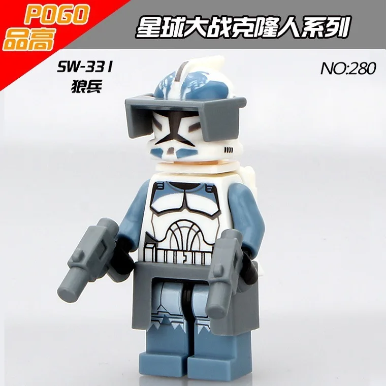 PG8002 8 шт./компл. Space 7 The Force Awaken Clone Trooper командор Фокс Рекс строительный блок