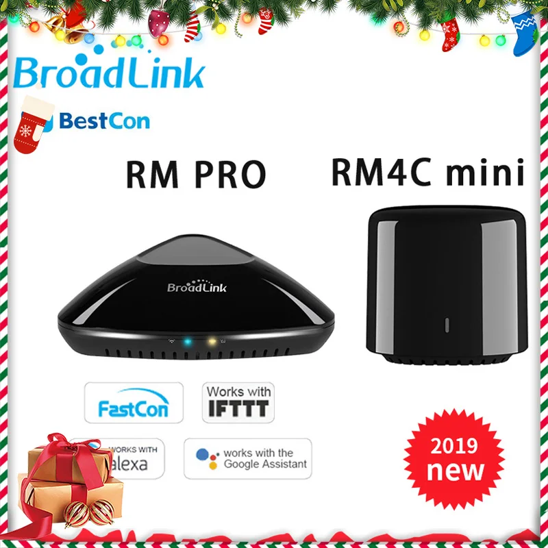 Пульт дистанционного управления Broadlink RM4C Pro + Mini 4G WiFi IR RF работает с Alexa Google Home