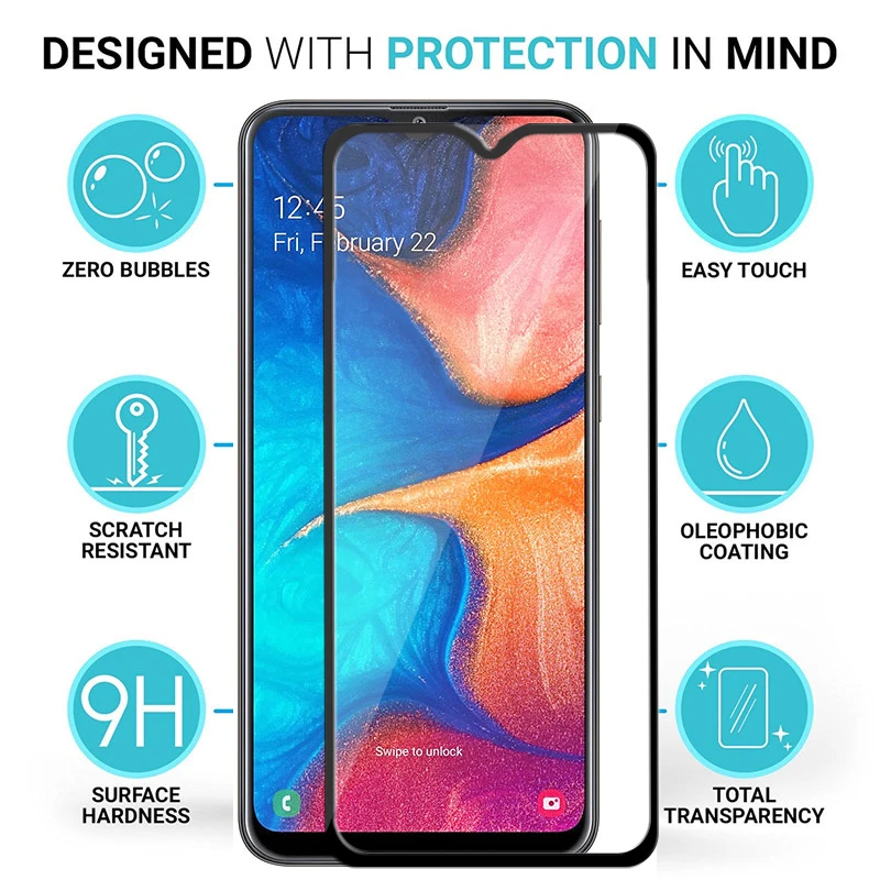 Закаленное стекло для samsung Galaxy A20 A20e A2 Core защита для экрана Samsun A 20 20e Защитная Броня A2core Samsyng Galax e 2