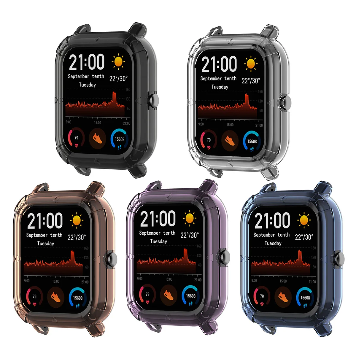 Защитный чехол для Huami Amazfit GTS умный прозрачный из ТПУ противоударный защитный