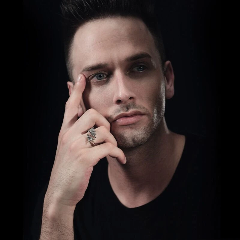 X7YA индивидуальное Открытое кольцо с летающим драконом регулируемое для мужчин