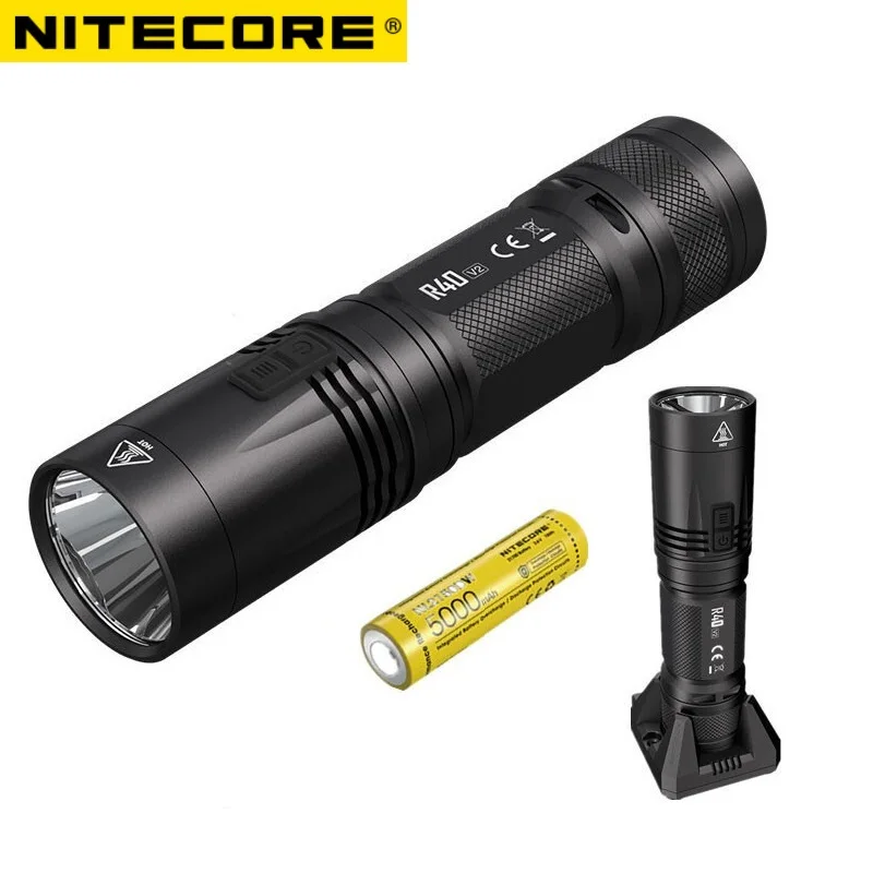 Lanterna de Alta Ponto de Entrada v2 com 21700 Lms com Carregamento sem Fio Nitecore-lanterna Baterias Potência Led R40