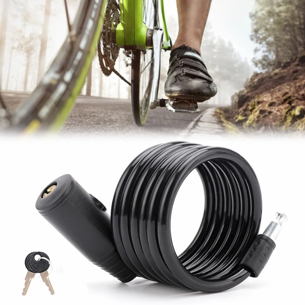 

Bicycle Lock Steel Wire Key Lock Universal Protective Bicycle Lock Stainless Steel Cable Coil Bicycle Accessories