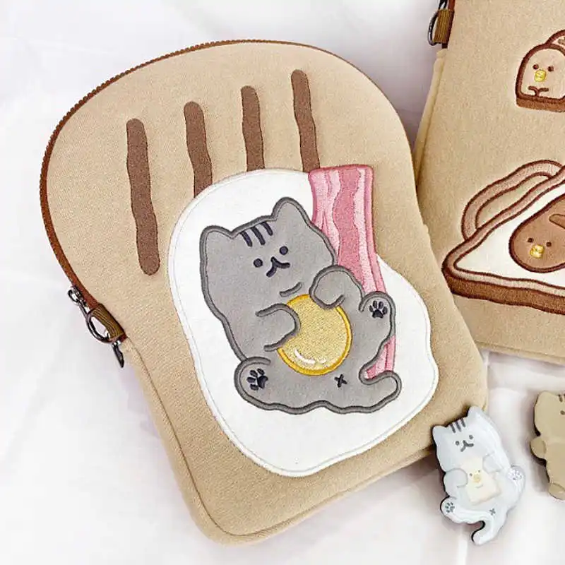

Tablet case laptop storage bag For Ipad 9.7 11 13inch Cartoon toast cat sleeve liner bag student girls Case