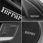 4pcs 3D aluminum speaker stereo speaker badge emblem Sticker for Ferrari California GTC4 Lusso F430 458 488 599 Roma car styling