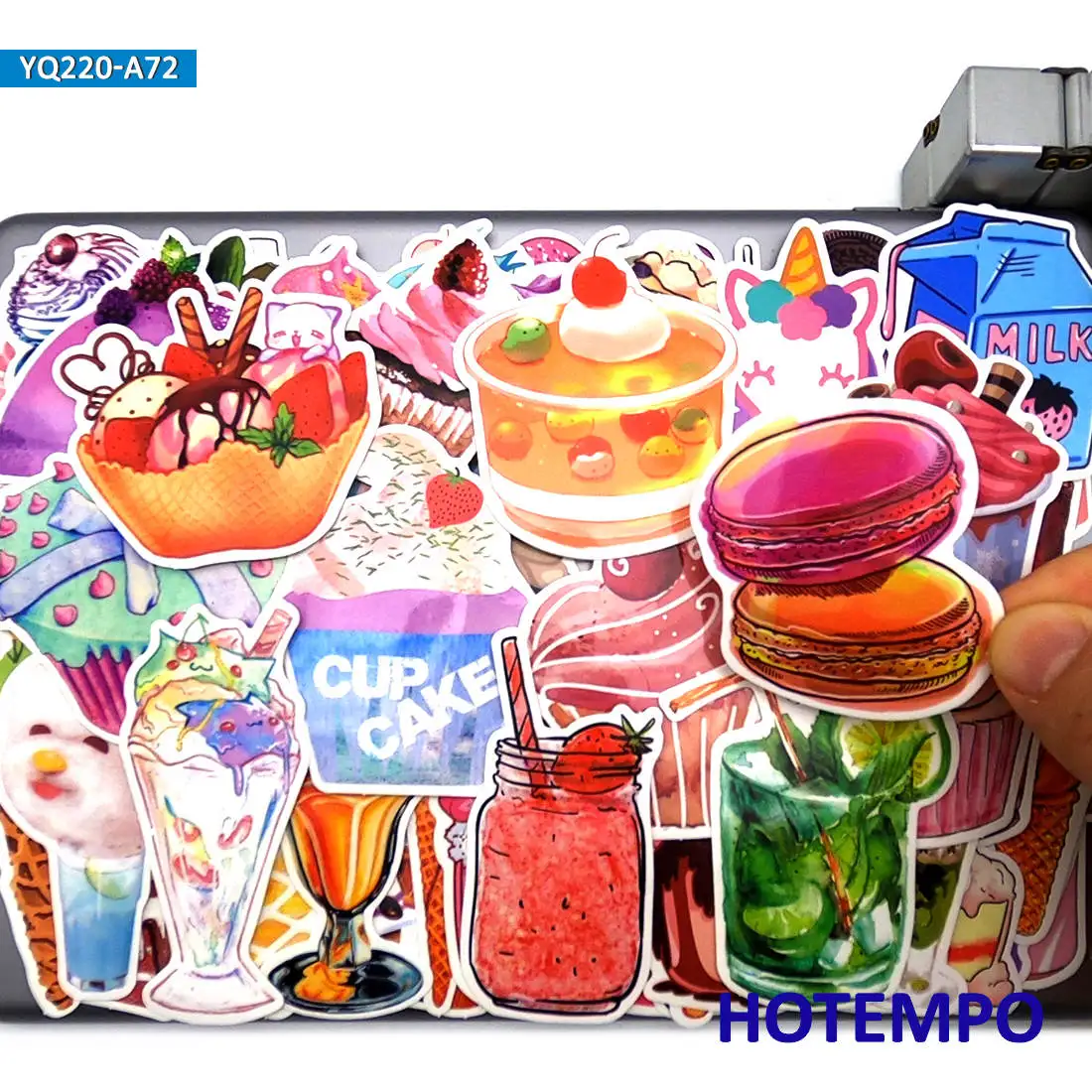 70 шт милые летние напитки десерты мороженое мультфильм стиль наклейки для
