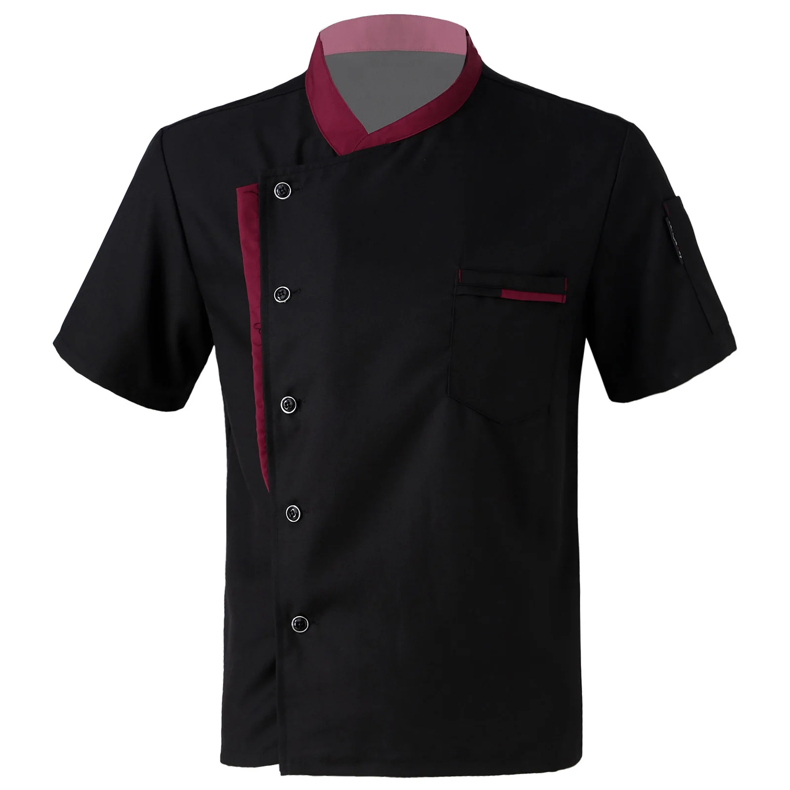 Male Mens Cooking Kitchen Chef Coat Short Sleeve Jacket Uniform Tops for Hotel Restaurant Canteen Cosplay Costumes | Тематическая