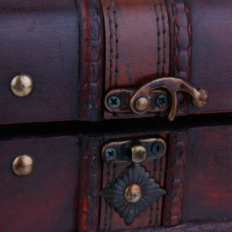

2pcs Large and Small Wooden Storage Box Retro Jewelry Box