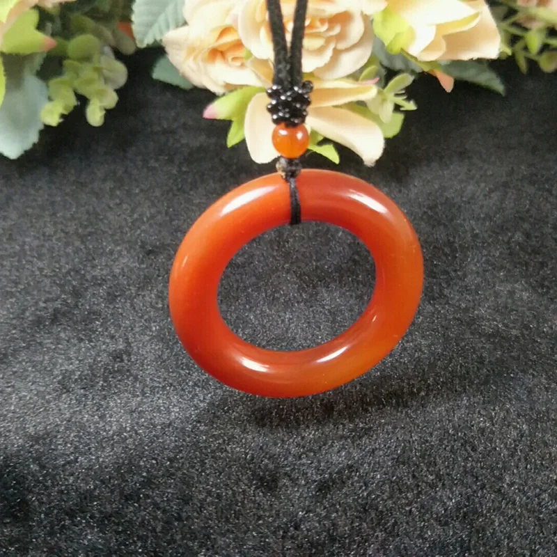 Красный агат халцедон кулон с пряжкой ювелирное изделие счастливый безопасный