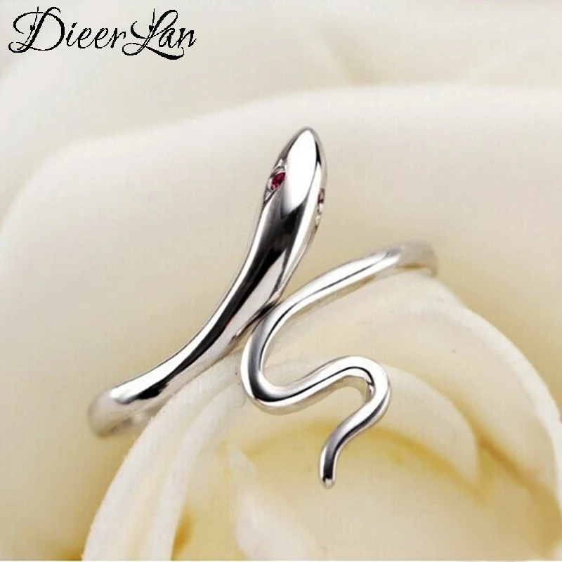 Женское Винтажное кольцо в виде змеи серебристое готическом стиле|Обручальные