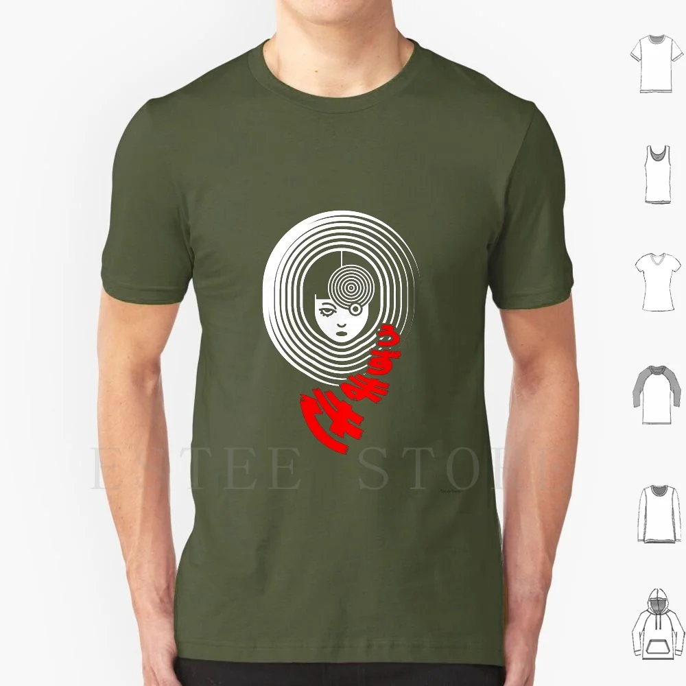 

Спиральная футболка из хлопка для мужчин, с принтом своими руками, удзумаки, спиральная, Junji Ito, манга, ужас