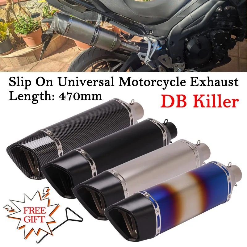 

Slip On Universal Motorcycle Exhaust Pipe Modified Muffler 51mm DB Killer Escape Tube Scooter For R1 R3 R6 CBR650R Z900 GSXR1000