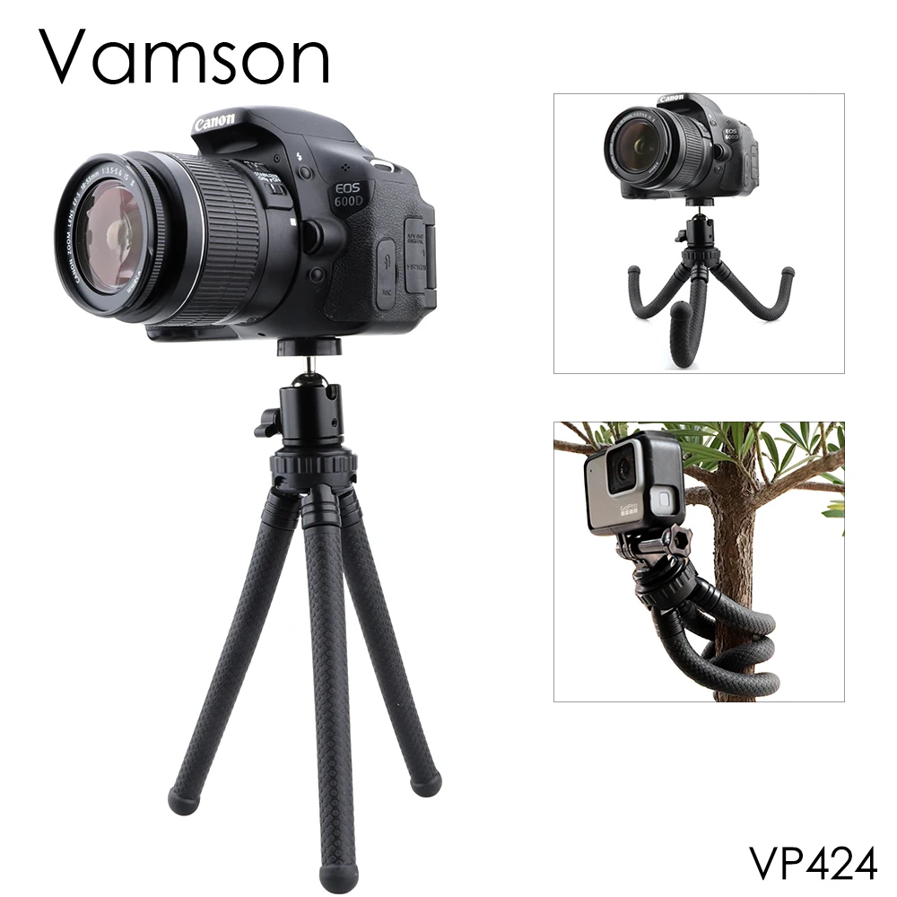 Штатив Vamson для Go Pro hero 7 6 5 Octopus гибкий портативный штатив монопод селфи палка iPhone