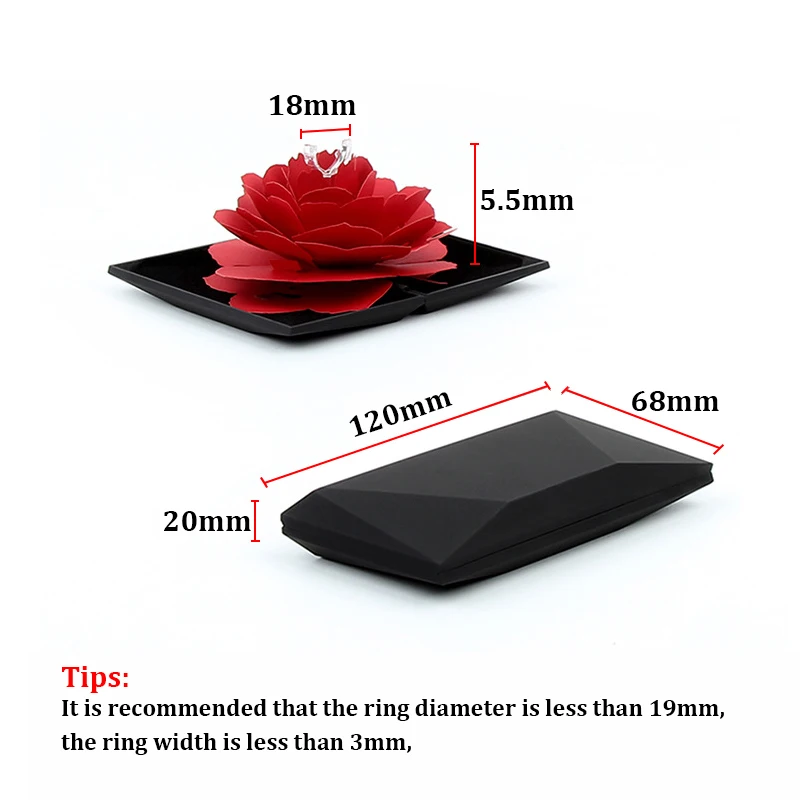 Складная коробка с розами для женщин 2019 креативный бумажный чехол хранения