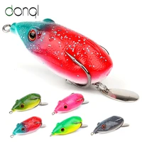 donql 1pcs soft frog fishing baits with metal sequins 6 5cm 12g top water ray frog lure double hooks crankbait fishing tackle