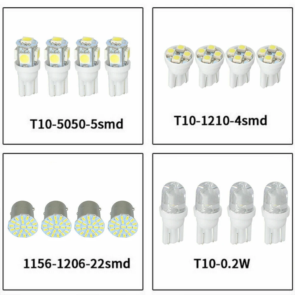

28pcs Car Led Combination Set T10 Width Indicator Light Double-Pointed Reading Light License Plate Light Indoor Light 12-24V