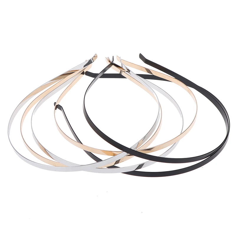 Оптовая продажа DIY ручной обруч для волос 3 цвета простая металлическая лента