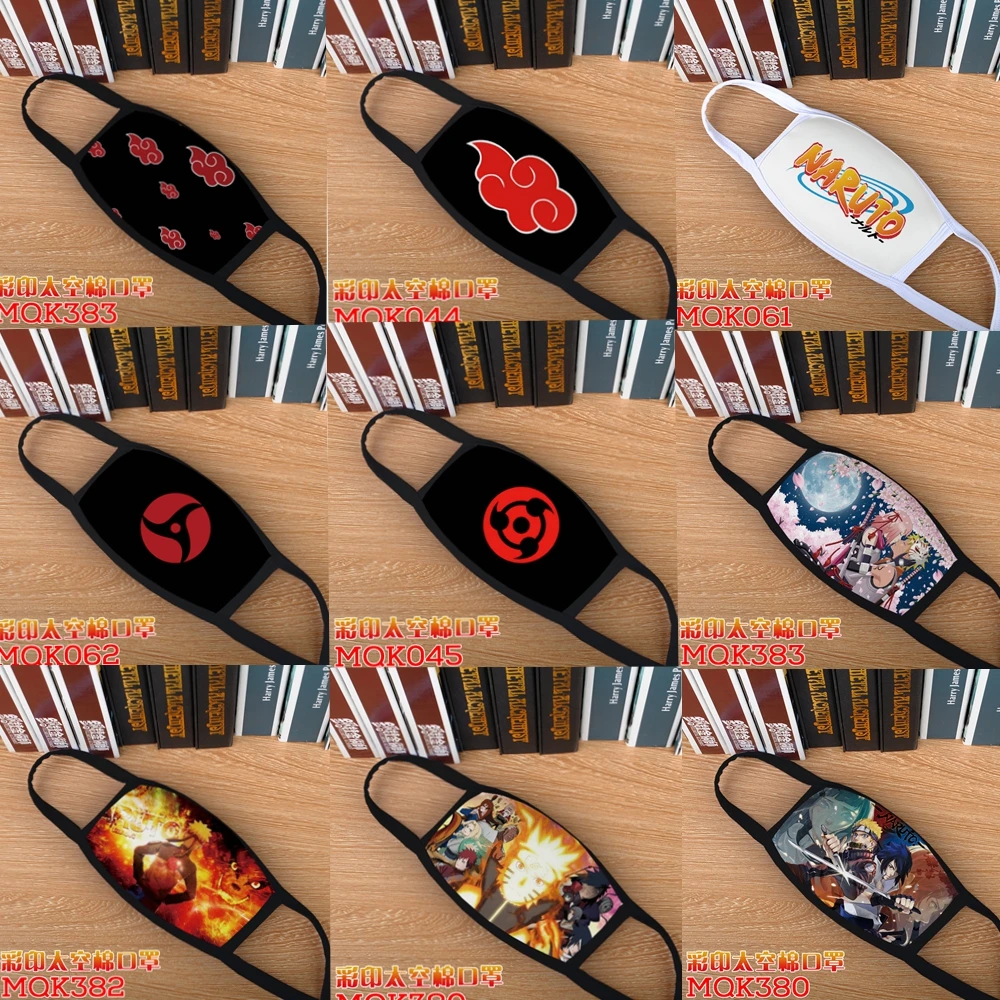 Аниме Наруто лист деревня Акацуки Учиха Косплей хлопковая маска Полулицо рот