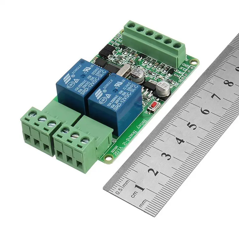 Modbus rtu 2 полосный релейный модуль Выход входной канал переключатель ttl/RS485