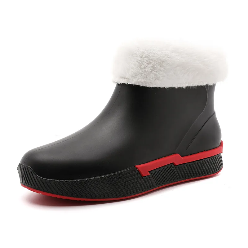 

Ladies Non-slip Rubber Snow Boots Rainproof and Waterproof Shoes Fashion Winter Shiny Shoes Plus Velvet Warm Boots 2021